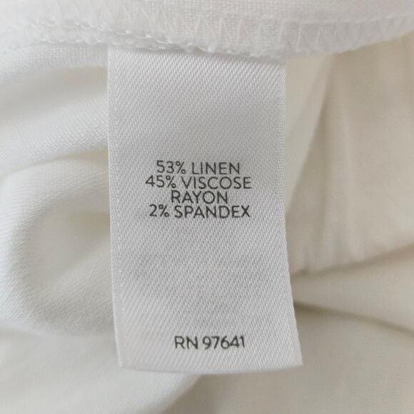 J Jill Linen Stretch White Business Casual Summer Comfortable Pants Women's S - Picture 4 of 4